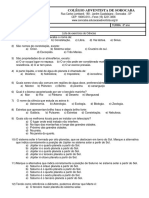 2 - Bi - Listas de Exerc+¡cios - Ci+ Ncias 6 - Ano C PDF