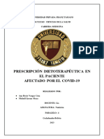 Informe Preescripción Dietoterapeutica en Pacientes Afectados Por Covid-19