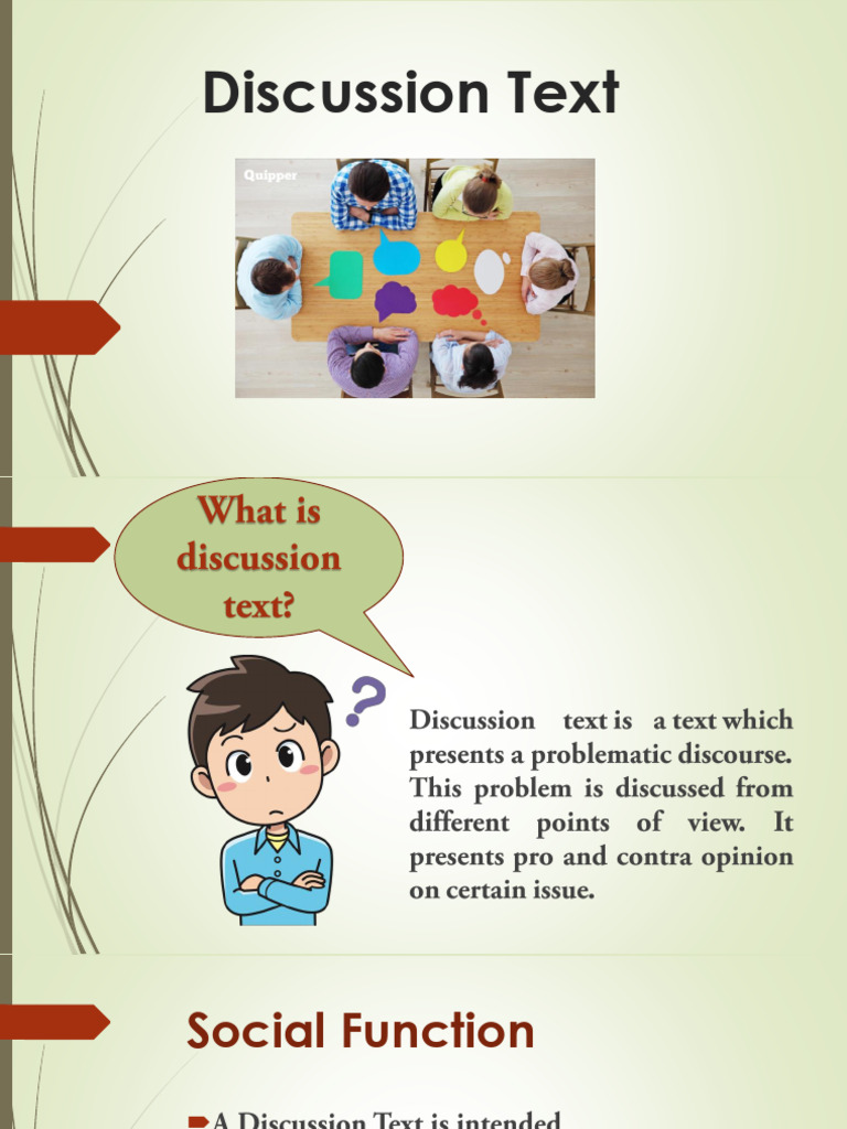 Discussion Text | PDF | Subject (Grammar) | Grammatical Tense