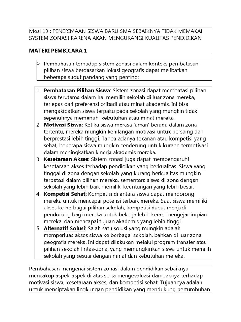 Dampak Negatif Sistem Zonasi Pendidikan | PDF | Kesehatan Holistik