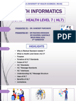 Health Informatics: Topic - Health Level 7 (Hl7)