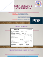 Orden de Pago y Transferencia