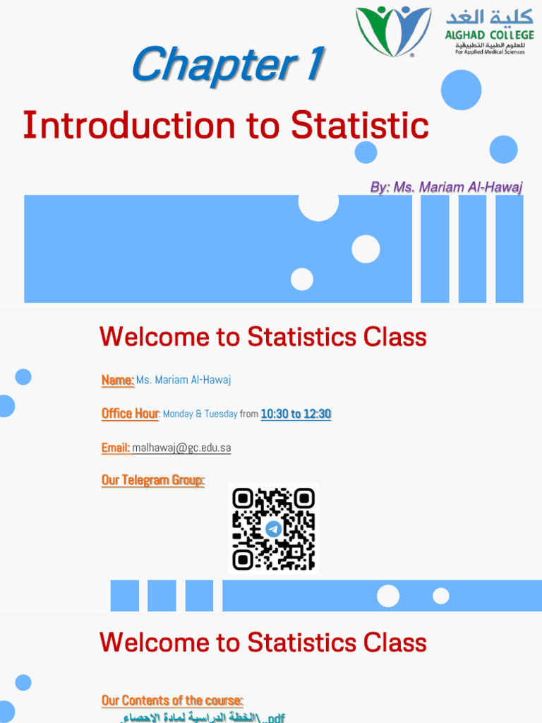Introduction to Statistics Course Overview | PDF | Statistics ...