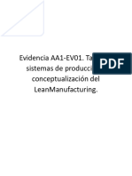 Taller de Sistemas de Producción y Conceptualización Del Lean Manufacturing. AA1-EV01