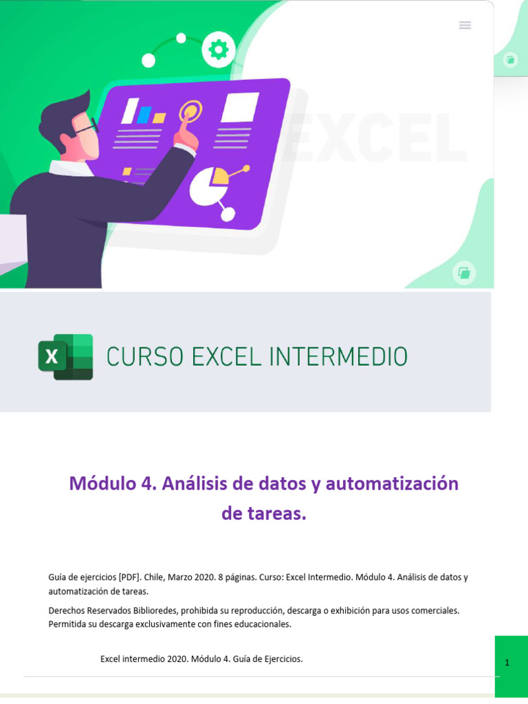 2.1 Guía de Ejercicios Del Módulo 4 VF | PDF | Microsoft Excel | Macro ...