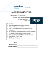 Assignment 1 - Group 25% - Basic Excel