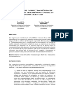 U.1. Las Teorías Del Cambio y Los Métodos de Evaluación Del Desempeño Sustentable en Empresas Argentinas