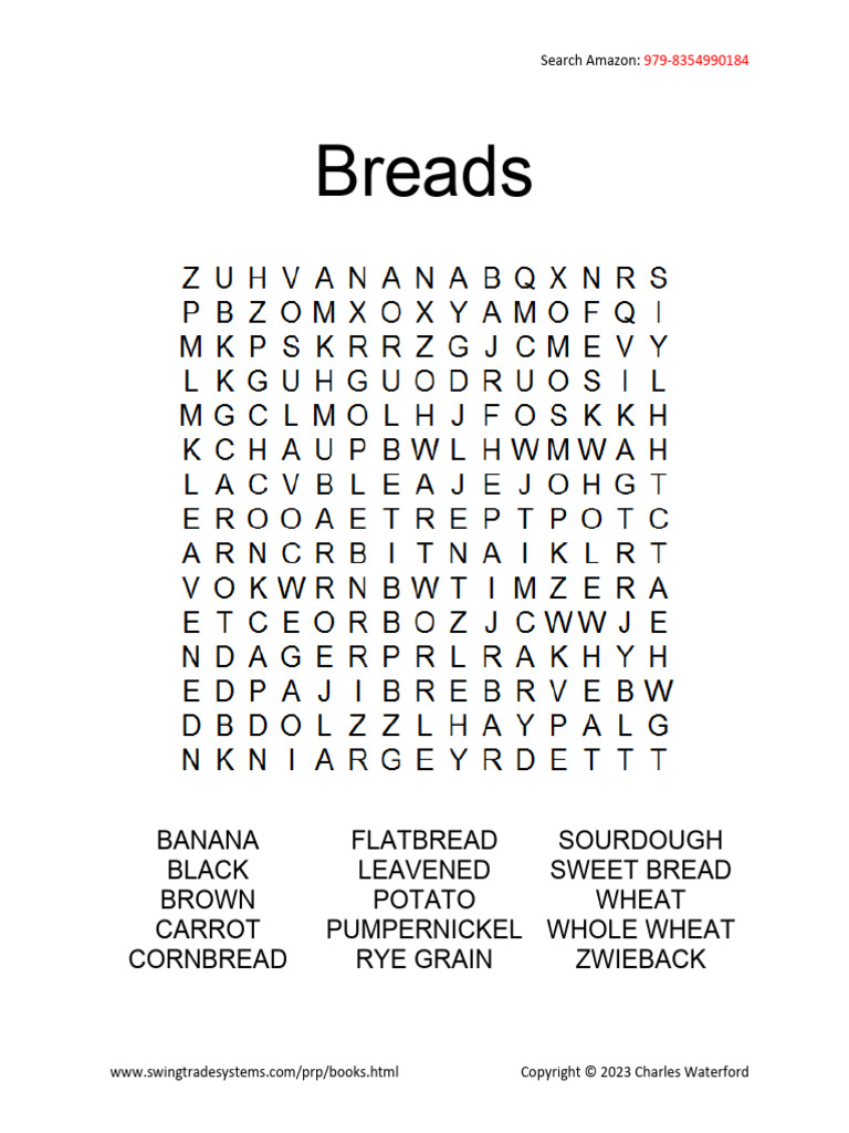 Breads Word Search | PDF