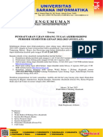 Edaran Pendaftaran Ujian Sidang TA-Skripsi Periode Semester Genap 2022