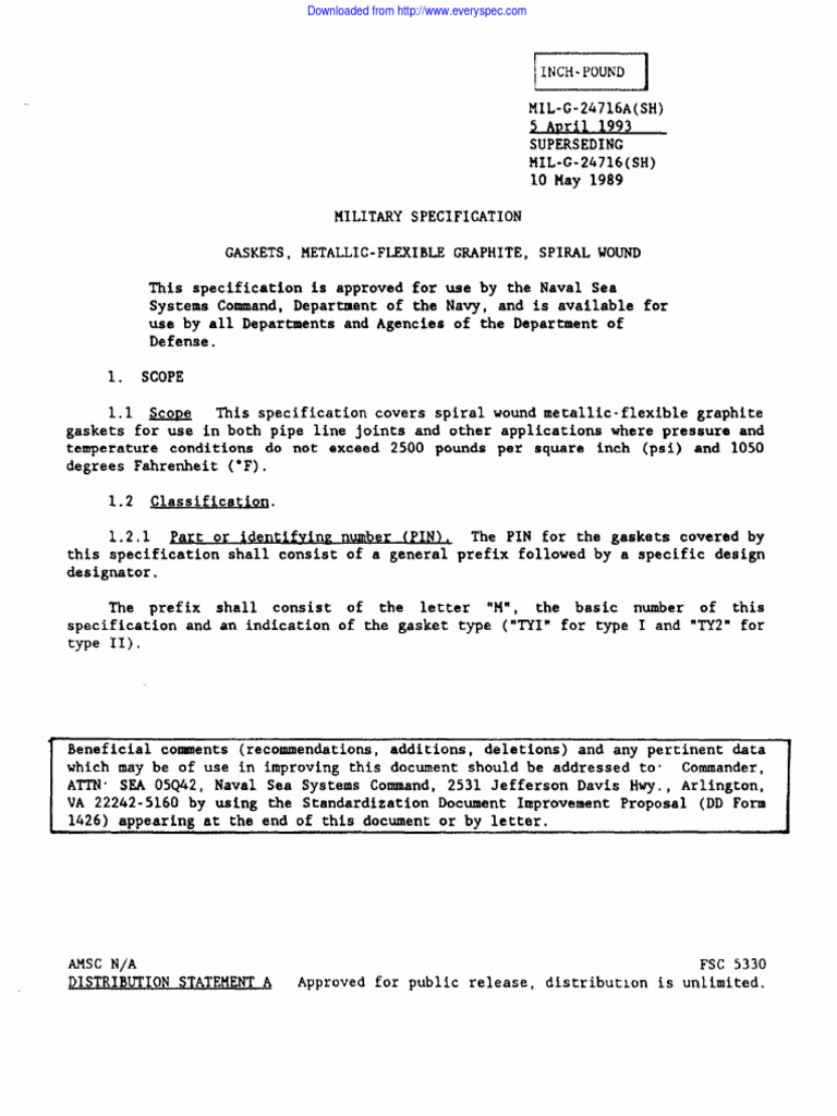 Military Specifications Overview | PDF