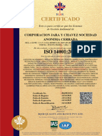 Iso 14001 Español Corporacion Jara y Chavez Sociedad Anonima Cerrada