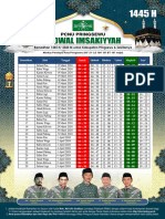 Jadwal Imsakiyyah 2024 Ramadhan 1445 NU Pringsewu