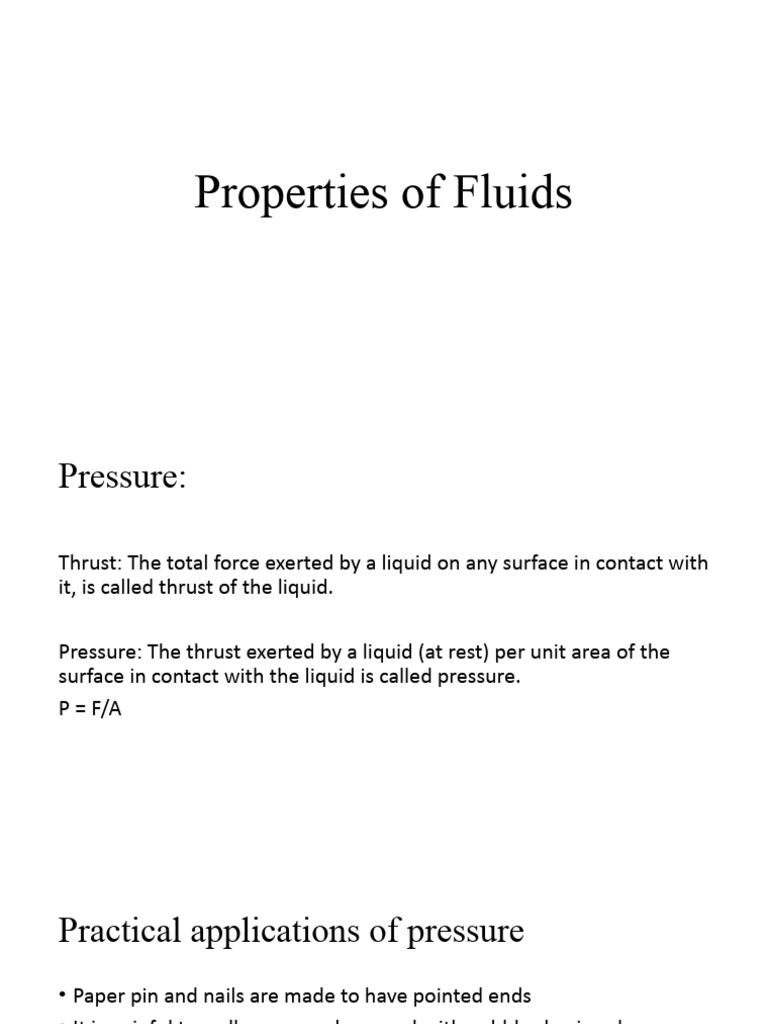 Fluids | PDF | Buoyancy | Pressure