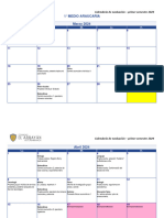 1° Araucaria - Calendario de Evaluacion Primer Semestre