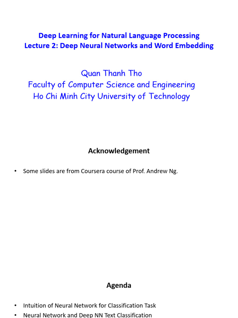 Nlp Dl Lecture2 Pdf Deep Learning Learning