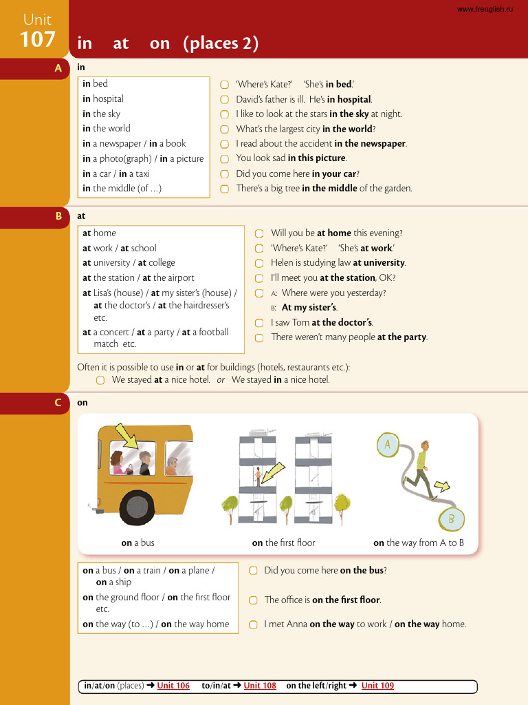 Prepositions of Place Guide | PDF