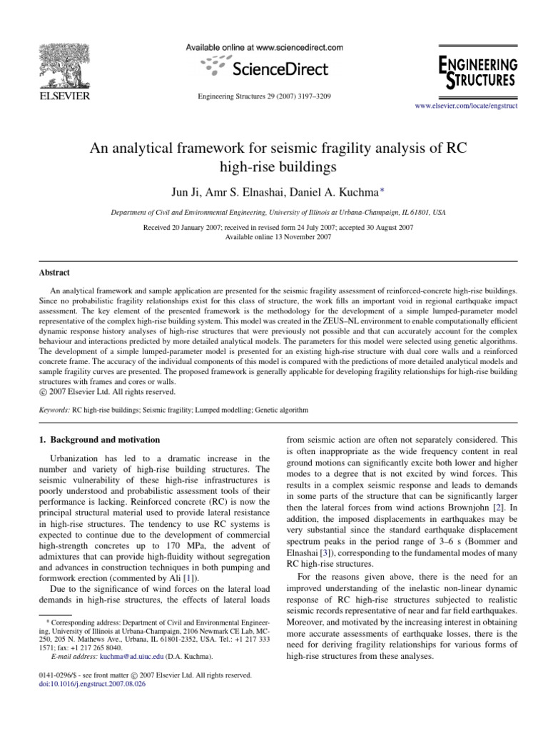 Seismic Fragility Analysis of RC High-Rises | PDF | Genetic Algorithm ...