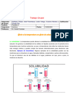 Trabajo Grupal: Efecto A La Temperatura en Efecto de Soluciones