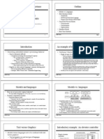 Software For Embedded Systems Outline: - Models vs. Languages - State Machine Model