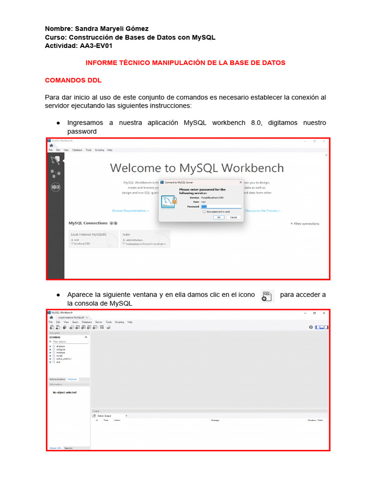 Comandos DDL y DML en MySQL | PDF | Mi sql | Bases de datos