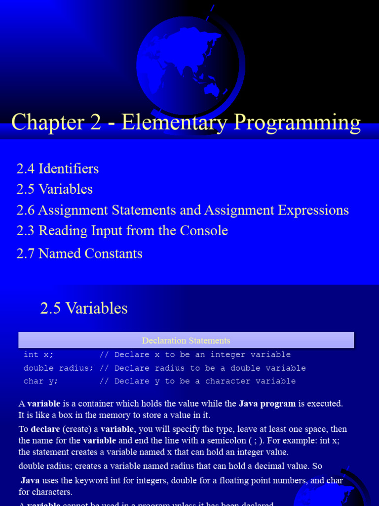 Chapter 2 - Review - Part 1 | PDF | Variable (Computer Science ...