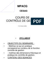 IFACE - Contrôle de Gestion MPACG 2019 - 20