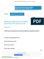 Possessive Adjectives and Subject Pronouns (I/my, You/your, Etc.)