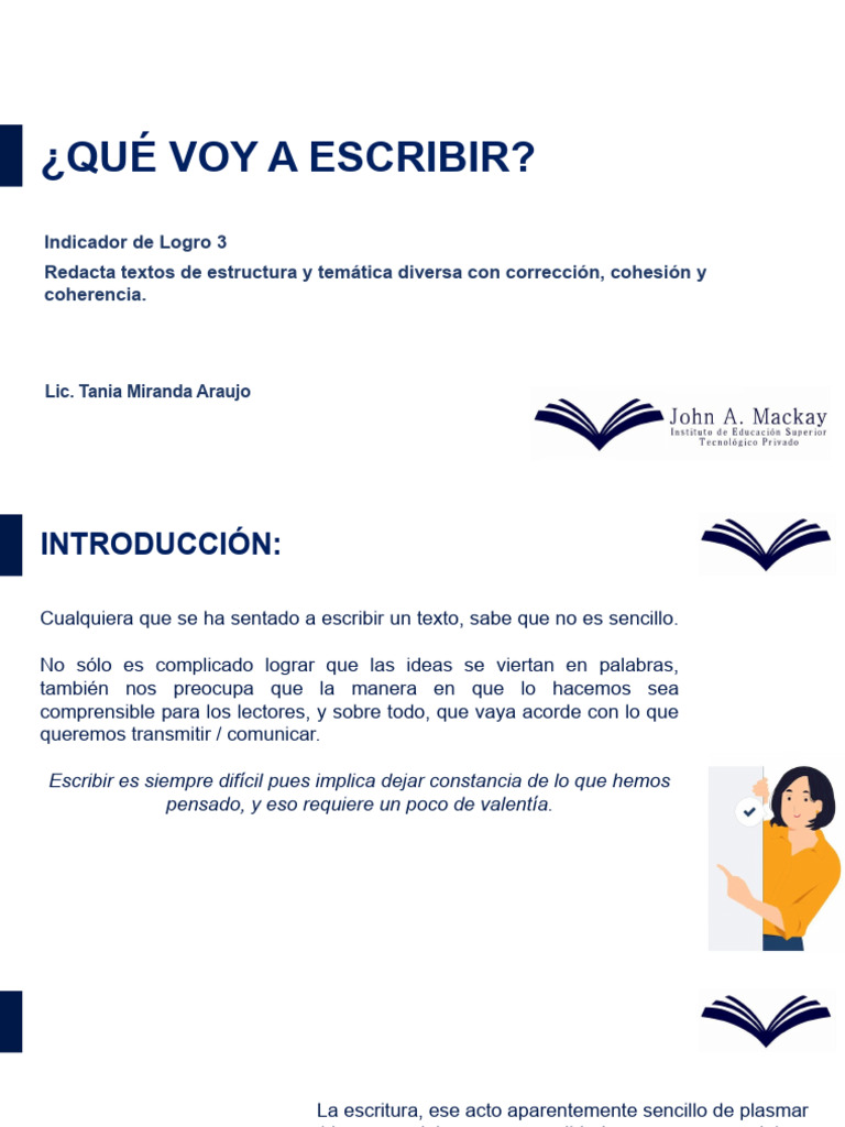 ¿Qué Voy A Escribir? | PDF | Escritores | Escritura