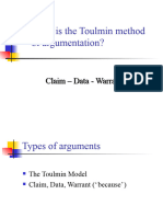 Toulmin Method Powerpoint