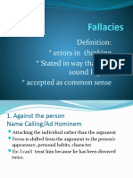 Fallacies