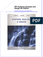 Systems Analysis and Design 6Th Edition Full Chapter