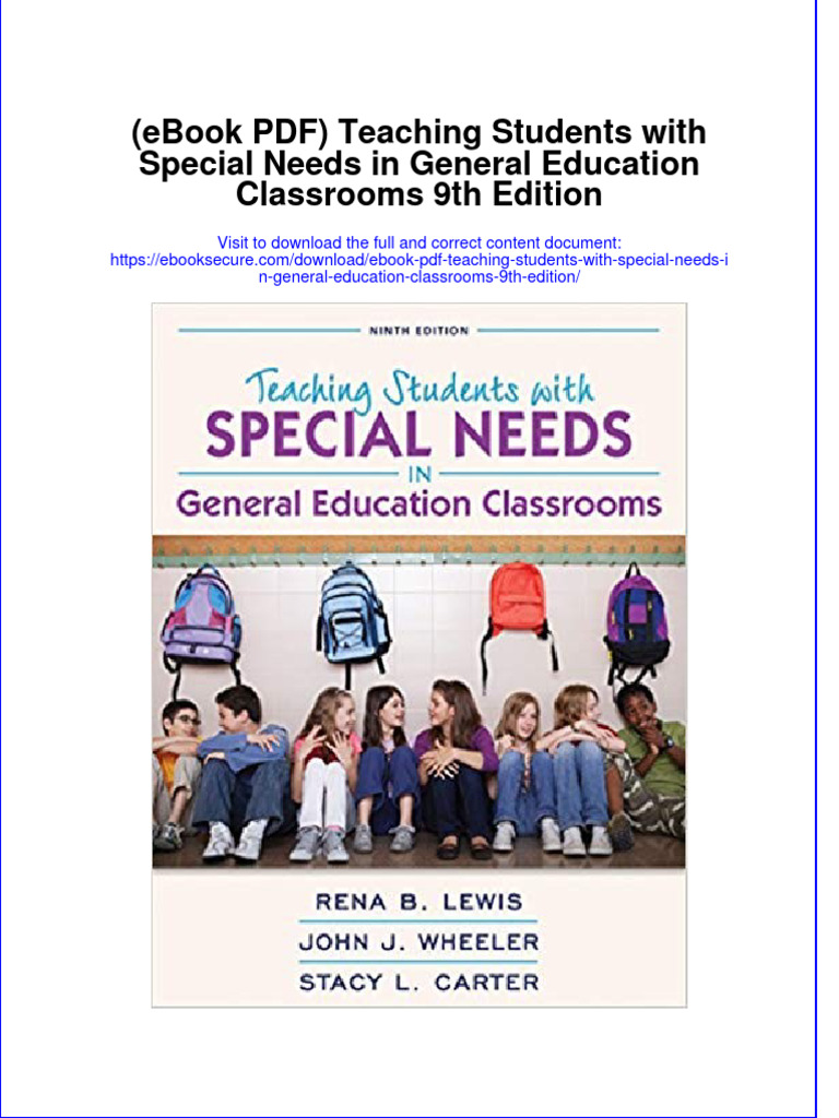 Teaching Students With Special Needs in General Education Classrooms
