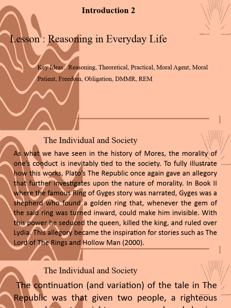 Lesson 2 Pdf Reason Morality