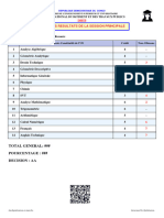 Details Des Resultats de La Session Principale: Total General: ### Pourcentage: ### Decision: Aa