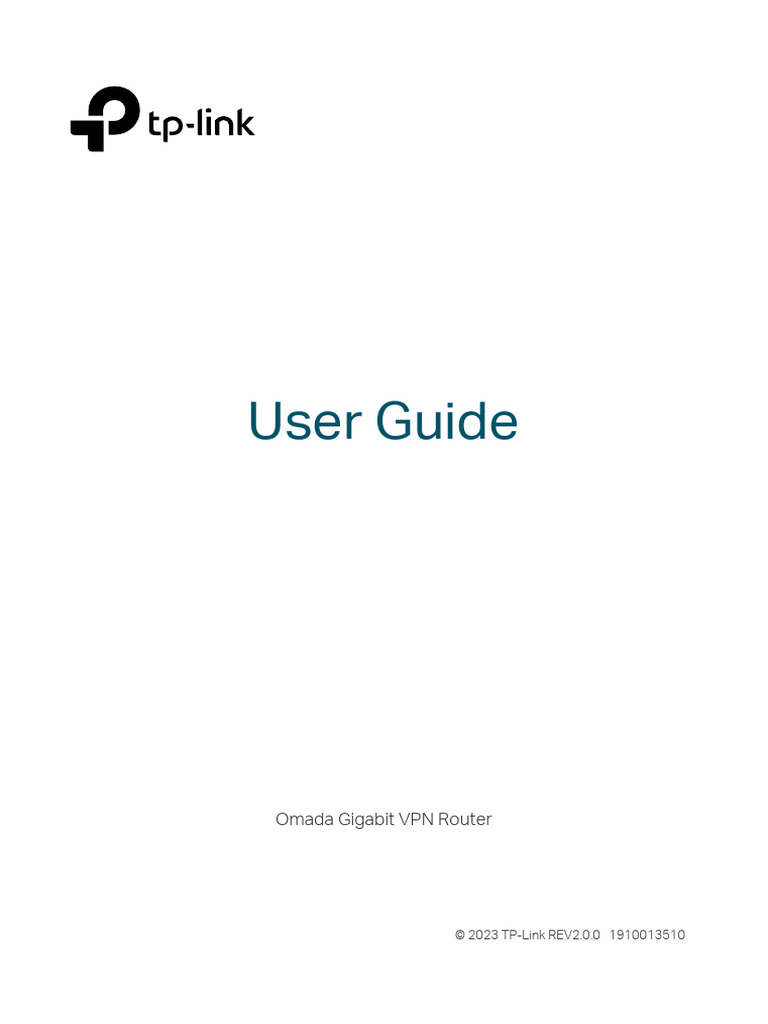 User Guide: Omada Gigabit VPN Router | PDF | Ip Address | Computer Network