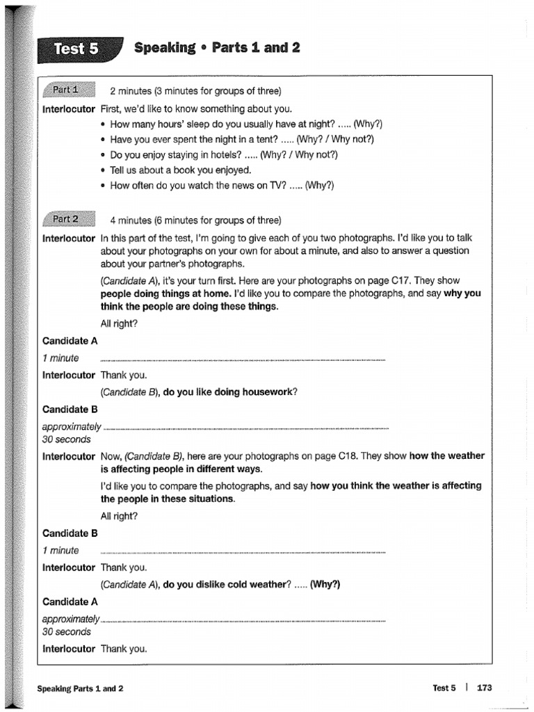 Test5 Speaking | PDF