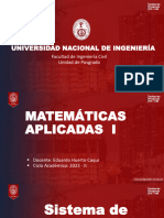 Sistema de Ecs. Diferenciales No Homogéneas UNI