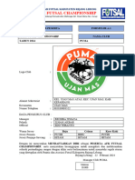 Formulir Pendaftaran TURNAMEN FUTSAL PUMA KATEGORI UMUM