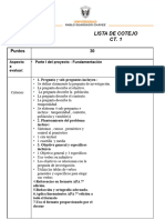 Lista de Cotejo Parte I. Fundamentación