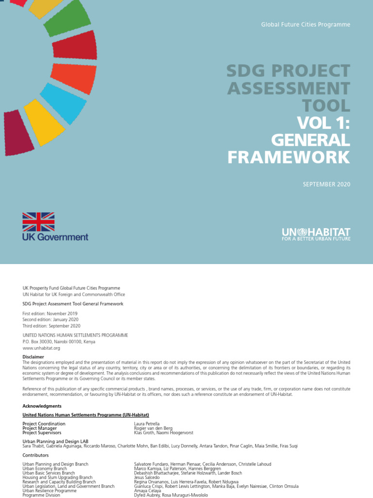 Sdg Tool General Framework Sept2020 Pdf Sustainability Mixed Use