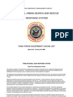 FEMA USAR Equipment Cache List January, 2000