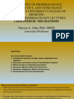 PHARMACOLOGY LECTURES CHOLINERGIC MECHANISMS DR THERESA JOHN Sent To BSC SEP 20 2021