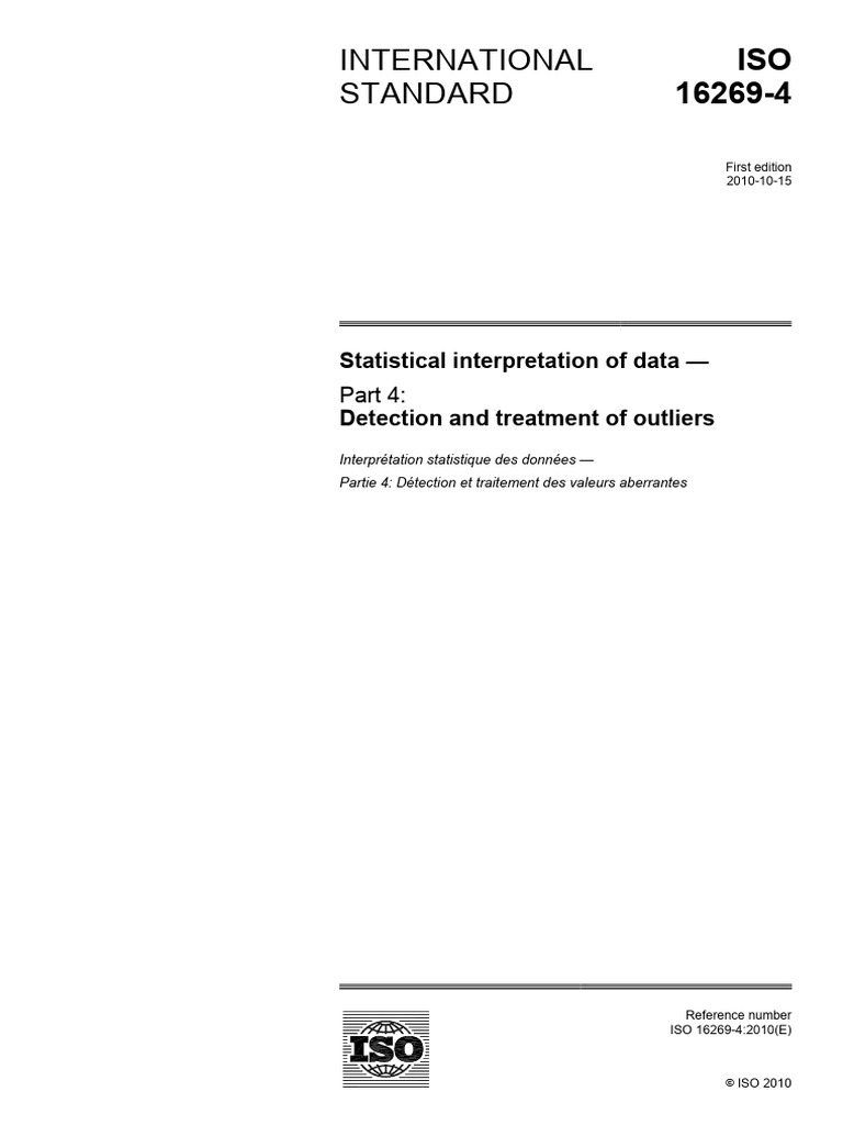 Iso 16269-4-2010 - 7500 | Download Free PDF | Robust Statistics | Outlier