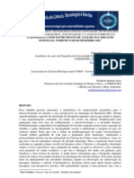 A GEOGRAFIA COMO INSTRUMENTO DE ANALISE DAS ÁREAS DE POTENCIAL TURÍSTICO EM BURITIZEIRO-MG