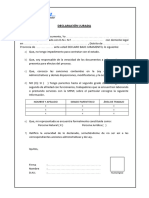 Declaracion Jurada Parentesco