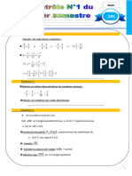 Devoir 1 Modele 4 Mathematiques 2ac Semestre 1