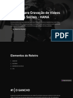 Roteiro para Gravacao de Videos em Redes Sociais HANA