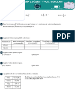 6.SÄ Nä F Matematik 2.DÃ Nem 1.YazÄ Lä SorularÄ PDF 2023-2024