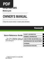 2017 Kawasaki Z125 Owners Manual | PDF | Exhaust Gas | Vehicles