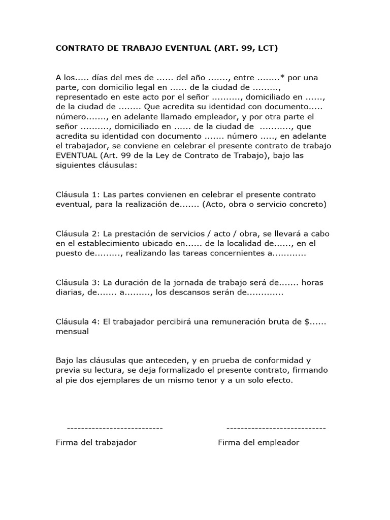 Contrato De Trabajo Temporal Tipos Y Caracter Sticas Asesor Asmodelo ...